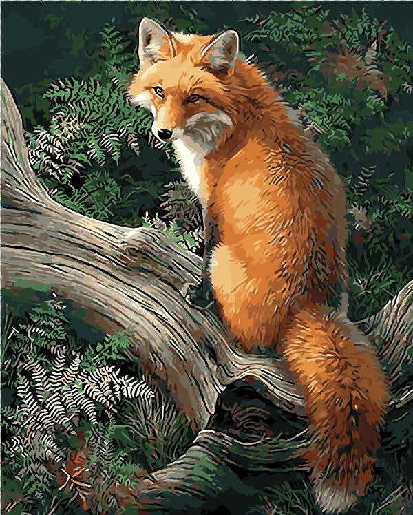 Frameless painting by number paint by numbers for home decor picture oil painting for living room 4050 fox on the tree-Dollar Bargains Online Shopping Australia