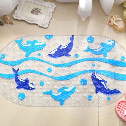 Cartoon Anti-Slip PVC Bath Mat With Suction Cups Seaworld Turtle Fish Carpet Used For Bathroom-Dollar Bargains Online Shopping Australia