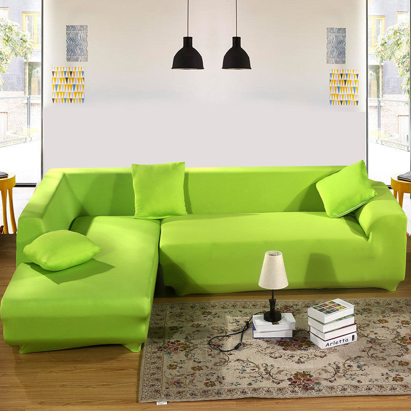 Green Color Tight All-inclusive Slipcover Stretch Fabric Elastic Sofa Cover Single/Two/Three/Four Seat Sofa Cover Home Decor-Dollar Bargains Online Shopping Australia