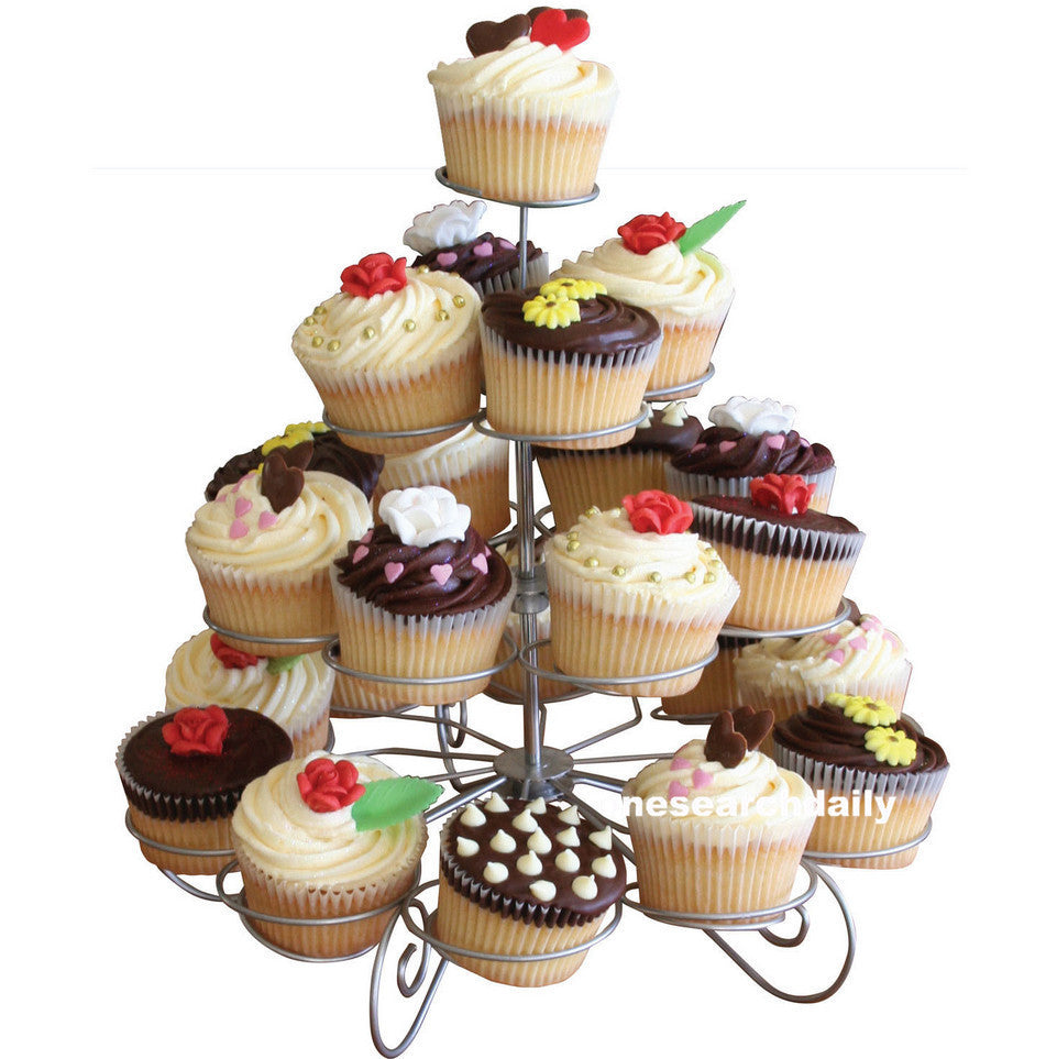 23 Cups European-style Multifunction Christmas Tree Shape Birthday Party Cupcake Stand Iron 4 Tier Cake Stand Holder-Dollar Bargains Online Shopping Australia