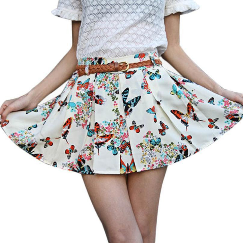 Casual Summer Style Skirt Fashion Chiffon Mini Flower Skirt Shorts #LSIW-Dollar Bargains Online Shopping Australia