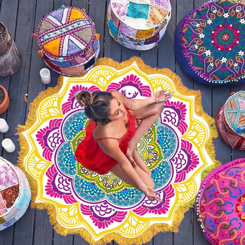 Indian Bohemian Mandalas Tapestry Totem Lotus Wall Hanging Sandy Beach Towels Yoga Mat Blanket Camping Mattress Sleeping Pad-Dollar Bargains Online Shopping Australia