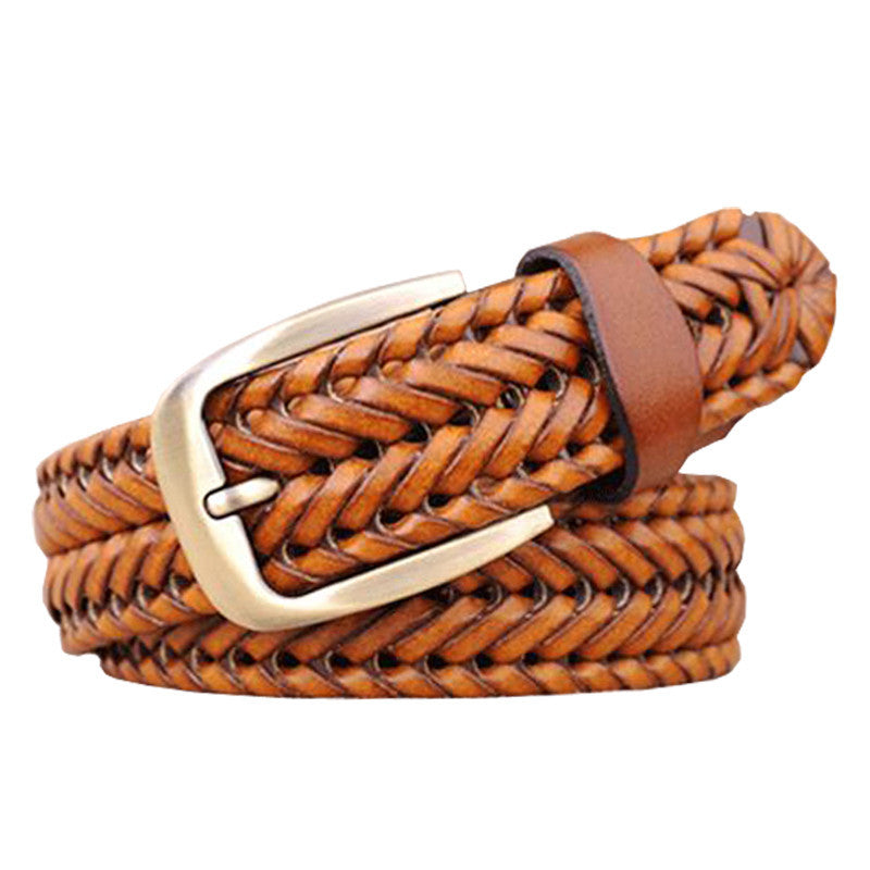 Belt Man Fashion Mens belts luxury genuine leather Brown braided Cow skin straps men Jeans Wide girdle Male 3 colors-Dollar Bargains Online Shopping Australia