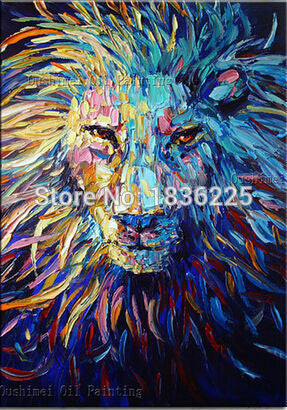 1 pcs High Quality Art Pictures animals king lion Modern Home Wall Decor Abstract Canvas Painted Oil Painting-Dollar Bargains Online Shopping Australia