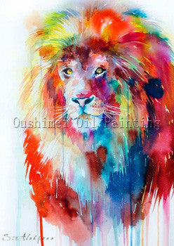 Frameless picture on wall acrylic painting by numbers abstract handpainted drawing unique gift Animal Lion king Oil painting-Dollar Bargains Online Shopping Australia