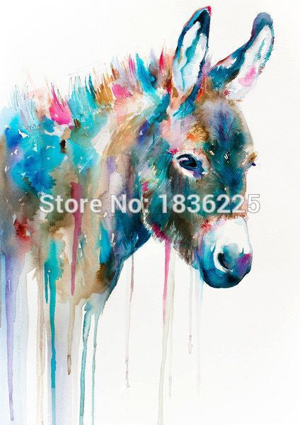 Modern Style Abstract rabbit Oil Painting Canvas animals painted donkey Oil Pictures Decorative Painting Wall Art No Frame-Dollar Bargains Online Shopping Australia