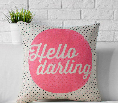 Nordic Pink watercolor Deer Pillow cushions thick linen pillowcase home decorative Pillows sofa cushion-Dollar Bargains Online Shopping Australia