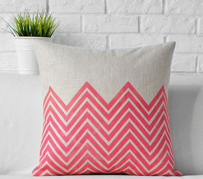 Nordic Pink watercolor Deer Pillow cushions thick linen pillowcase home decorative Pillows sofa cushion-Dollar Bargains Online Shopping Australia