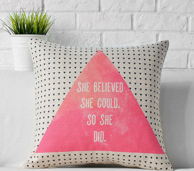 Nordic Pink watercolor Deer Pillow cushions thick linen pillowcase home decorative Pillows sofa cushion-Dollar Bargains Online Shopping Australia