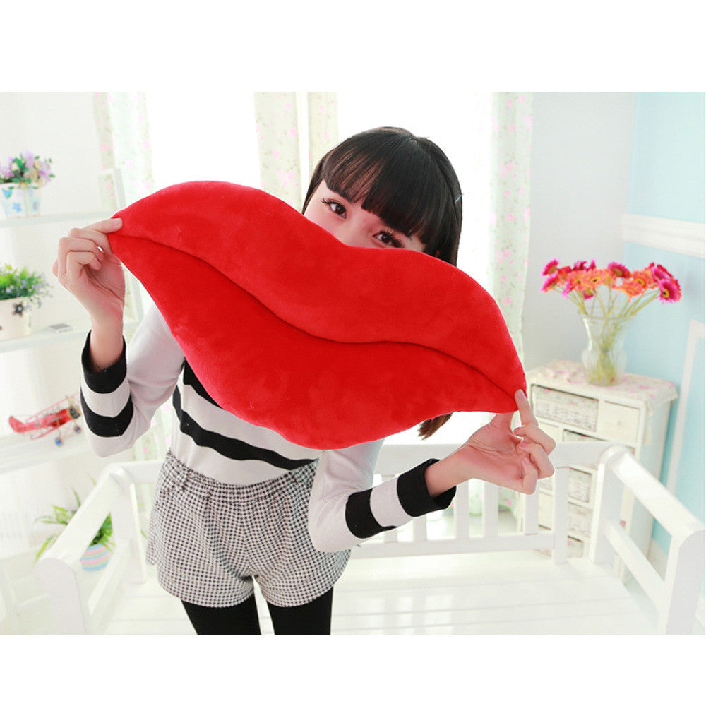 Novelty Lovely Funny Cute Lip Shaped Plush Stuffed Decorative Couch Chair Seat Sofa Cushion Pillow Bolster Gift cojines almofada-Dollar Bargains Online Shopping Australia