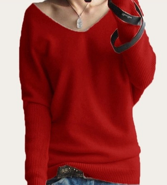 autumn winter cashmere sweaters women fashion v-neck sweater loose 100% wool sweater batwing sleeve plus size pullover-Dollar Bargains Online Shopping Australia